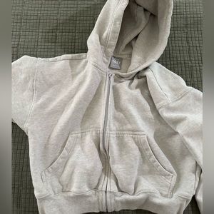 Aritizia Boyfriend Cropped Zip Up